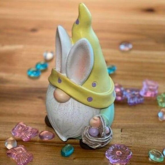 Set of 3 Easter Bunny ear gnomes Easter tiered tray Springtime decoration - Picture 3 of 12